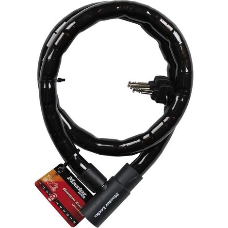 Cable de securite Antivol tresse pour 2 roues moto scooter velo 120 cm noir