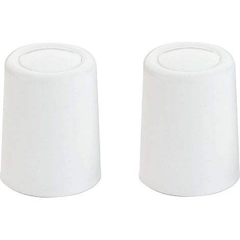 Cyclingcolors – Lot de 2 butées de porte en plastique – Ø27mm x 30mm – Fixation à vis pour meubles et couvercles – Couleur blanche
