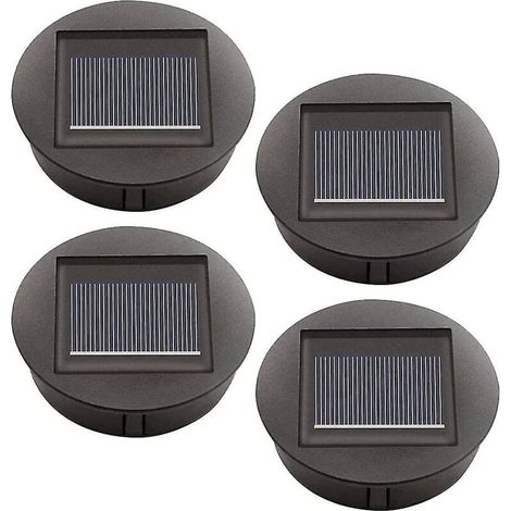Lampe solaire de rechange avec ampoule LED, couvercle de panneau solaire LED, lot de 4 (1/5)