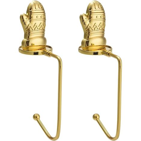 Lot de 2 supports pour chaussettes de Noël, étagère pour cheminée, couronne de Noël pour la maison, cheminée, décoration de Noël (C)