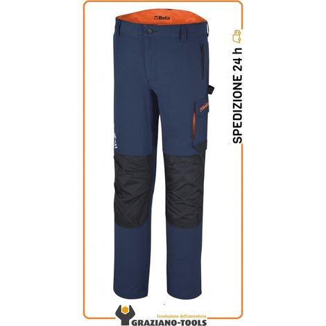 Pantaloni Da Lavoro Blu Leggeri, Multitasche Elasticizzati - Beta 7660B  XL (1/4)