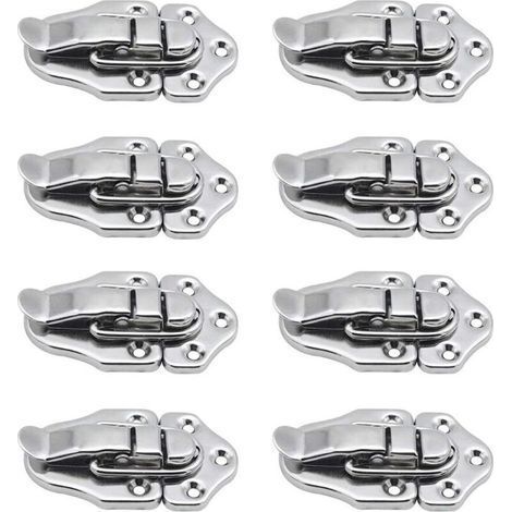 8 Fermoir à bascule loquets Verrou à bascule Fermeture a Levier Fermeture pour coffret à bijoux Coffrets Cadeaux Coffre à Outils valise et Coffre - Argent (1/5)