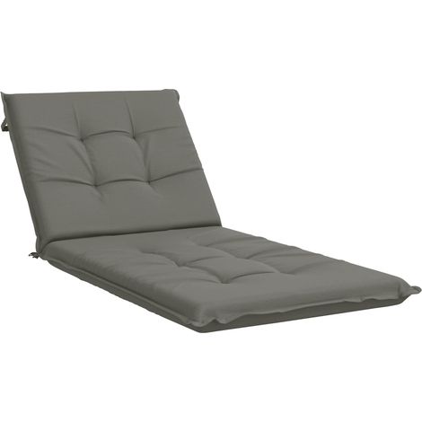 Coussin de transat GEMERT 100 % polyester Gris 190 x 80 x 9 cm – aménagement extérieur