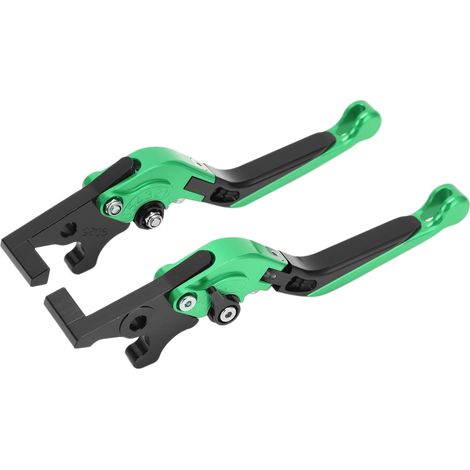 Paire de leviers de frein et d'embrayage réglables pour moto, compatibles YAMAHA XMAX 250 XMAX 300 XMAX 400, vert (1/5)
