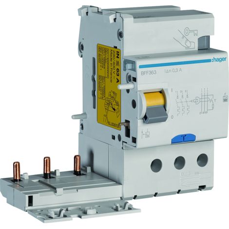 Bloc différentiel 3P 63A 300mA type F - HAGER BFF363 (1/3)