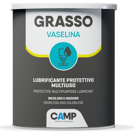 Camp GRASSO VASELINA, Grasso di vaselina tecnica, Purissimo, Incolore e inodore, Lubrifica e protegge, 1 kg (1/2)