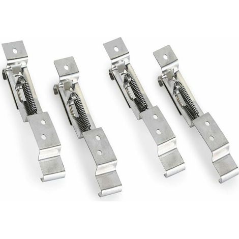 4 Pièces Support de Plaque d'Immatriculation Voiture et Remorque Pince en Acier Inoxydable- (1/4)