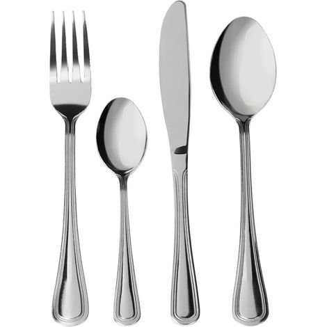 Ensemble De Service De Couverts 24pcs Couteaux De Cuisine En Acier Inoxydable Fourchette De Design Brillant Moderne