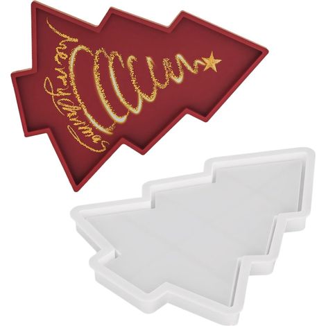 Moules en silicone de Noël, outil de moulage, petit objet, moule pour plateau de sapin de Noël (à l'exclusion des produits finis) (1/5)