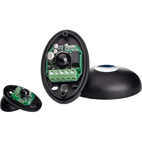 Paire de Photocellules Infrarouges,Kit de Photocellules Infrarouges Universelles 12/24V AC DC, Capteurs de Sécurité avec Filtre Solaire,pour Automatisation de Portail et Garage (1/5)