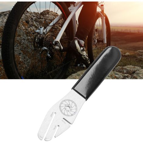 Fahrradscheiben-Einstellschlüssel aus Edelstahl – Schlüssel mit 3 ergonomischen Öffnungen, 189 mm (1/5)