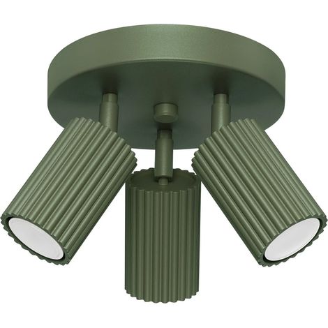 Plafón Moto verde, 3 luces (1/5)