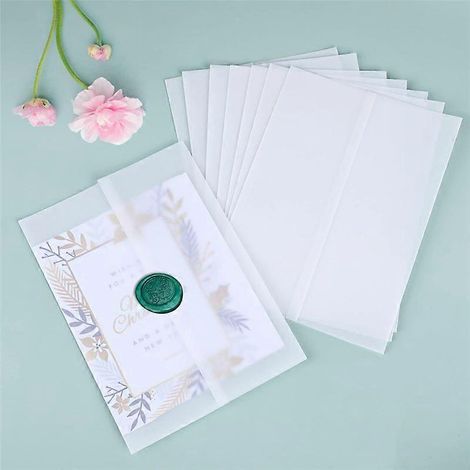120 feuilles de papier calque pré-pliées, enveloppe de papier calque imprimable, 12,7 x 17,8 cm (1/5)