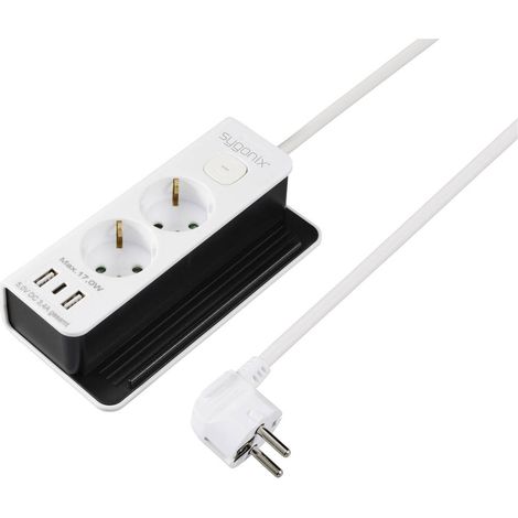 Sygonix SY-6118232 Presa di corrente 2 vie Bianco, Nero Schuko 1 pz. (1/5)