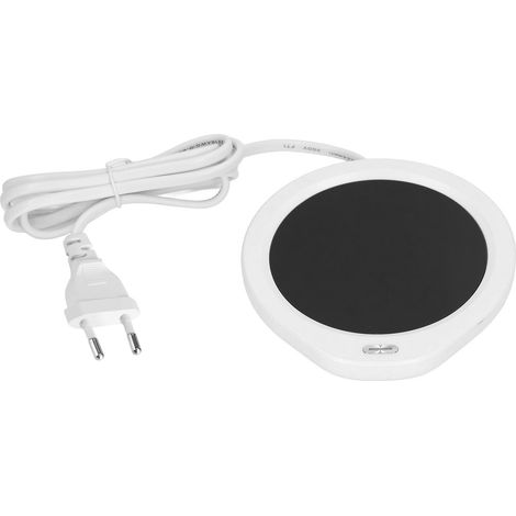 Chauffe-tasse 18 W, température constante 55 °C, économie d'énergie, rechargeable, chauffe-tasse/chauffe-théière pour bureau, prise UE 220 V, blanc (1/5)