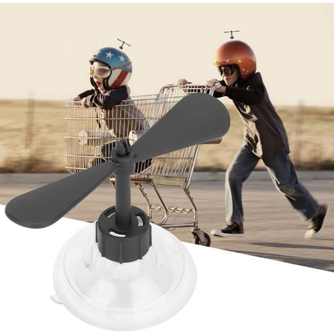 Casque Décoratif Ventouse Caoutchouc Plastique Moto Casque Hélice Accessoire Noir (1/5)