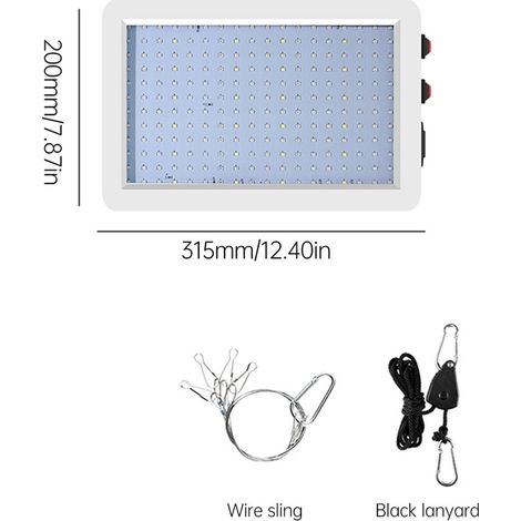 Lampes horticoles pour plantes d'intérieur, spectre complet, 216 LED, 3 modes d'éclairage, large couverture pour une croissance optimale, étanches et résistantes à la poussière, hauteur réglable, à su