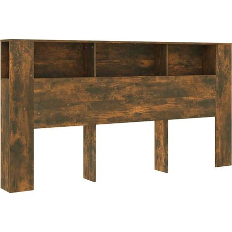 Maison Exclusive - Armario cabecero roble ahumado 200x18,5x104,5 (1/5)