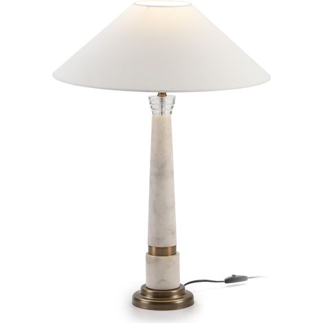 Tischlampe ohne Bildschirm 15x15x57 Methacrylat/weißer Marmor/Goldene Metallmöbel/Hilfstische für alle Stile, um zu Hause eine Note zu verleihen (1/2)
