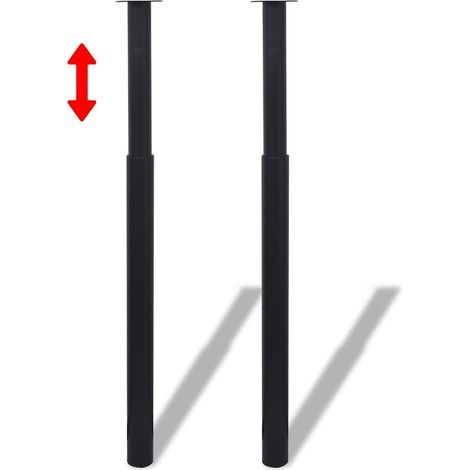 vidaXL Patas de mesa telescópicas 4 unidades negro 710 mm-1100 mm (1/2)