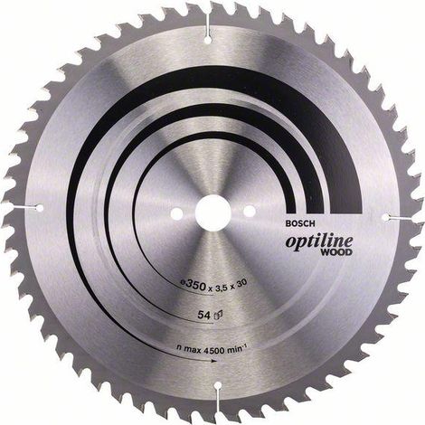 Lama per sega circolare BOSCH Optiline Wood Ø 30 mm - 350X30X3,5 - 54D - 2 608 640 674