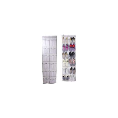 Scarpiera sospesa, scarpiera da appendere alla porta, scarpiera salvaspazio da appendere alla porta, 24 tasche, adatta per cucine, armadi, camere da letto - Crezuo