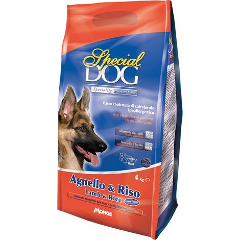 CROCCHETTE PER CANI 'SPECIAL DOG' agnello e riso - kg 4 - MONGE