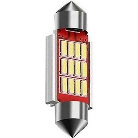 Plafonnier LED blanc pour voiture, lampe de lecture, pièce de rechange ultra-lumineuse, accessoire intérieur universel, installation facile. (1/5)