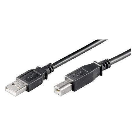 Cavo USB 2.0 ad alta velocità, nero, spina USB 2.0 (tipo A)  spina USB 2.0 (tipo B). Lunghezza del Cavo 3 m (1/2)