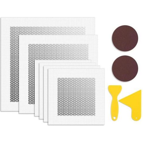 Kit de RéParation de Cloisons SèChes, Kits de Patchs Muraux 6PièCes, Patch de RéParation de Trou de Cloison SèChe de 38146Pouces, (1/4)