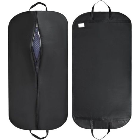 Housses de Vêtements, 2 Pièces 60 x 100 CM Housse Costume, Housse de Voyage Pliable Anti Poussière, Housse de Protection (1/5)