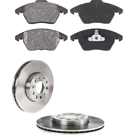 KIT FRENI ANTERIORI compatibile con SKODA SUCOMPATIBILE PERB II (3T4) - DISCHI + PASTIGLIE OEM: P 85 146 , P 85 075 / 17521 , 17558 /SOSTITUZIONE DIRETTA/BASSA POLVERE/SILENZIOSO (1/5)