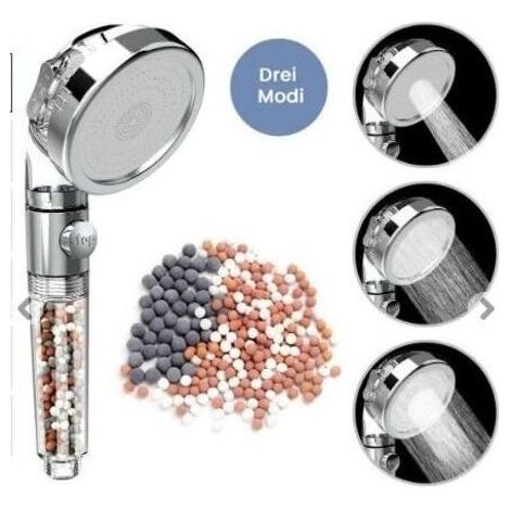 Pommeau de douche à filtration Douchette à haute pression à économie d'eau 3 modes, douche à économie d'eau essentielle pour la maison (1/5)