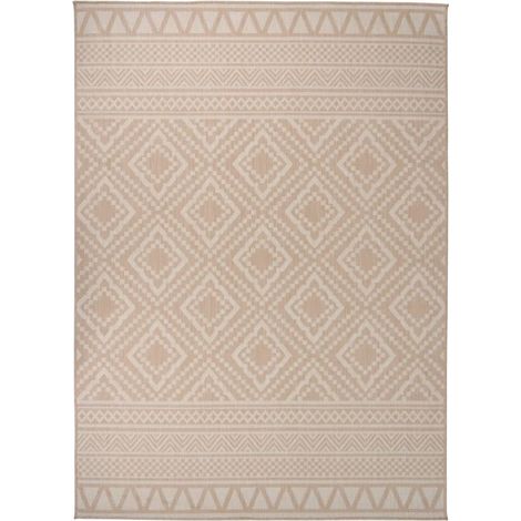 Tapis à tissage plat d'extérieur 200x280 cm Rayures brunes vidaXL