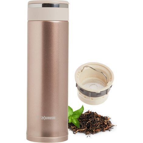 Taza térmica con colador de té Zojirushi SM-JTE46-PX 460ml color oro (1/5)