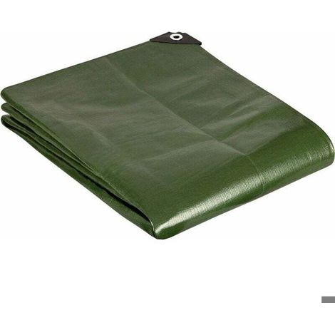 Bâche de protection 2x2m qualité premium VERTE - résistante aux UV, imperméable et lavable (1/4)