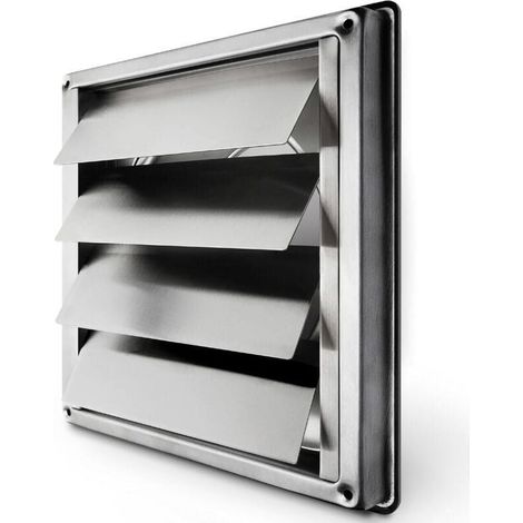 Grille Ventilation 150 Mm Inox AntiRetour Lamelles Mobiles Fermeture Automatique Hotte (1/4)