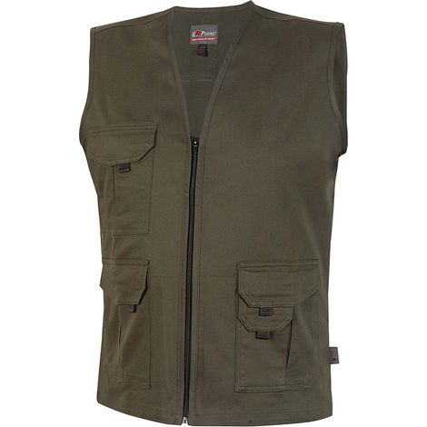 Gilet de travail multipoches CHICA - Vert Foncé L