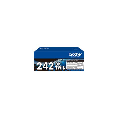 Brother TN-242BKTWIN cartucho de tóner 2 pieza(s) Original Negro