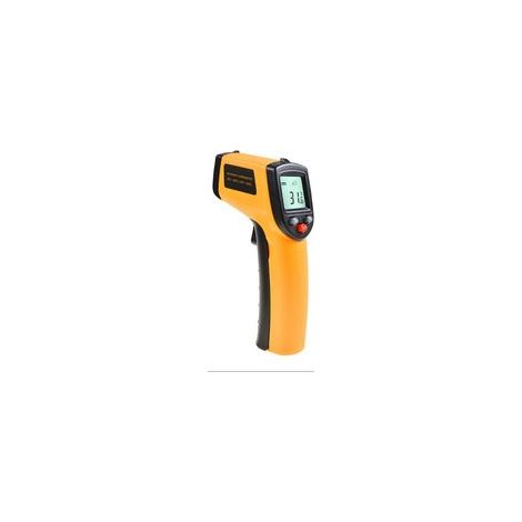 Pistolet thermomètre infrarouge (-50 °C à 400 °C), pistolet de température laser sans contact avec écran LCD pour cuisson/barbecue/four à pizza/sencha/réfrigérateur/voiture (1/4)