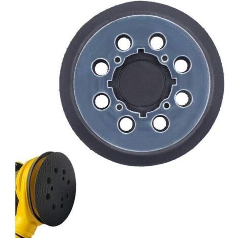 Plateau de ponçage de 125 mm pour Dewalt, plateau de ponçage de 5 pouces à 8 trous pour DWE6421, 6421K, DWE6423, 6423K, DCW210B, DWE64233 et N329079, tampon de rechange à boucle et crochet (1/4)