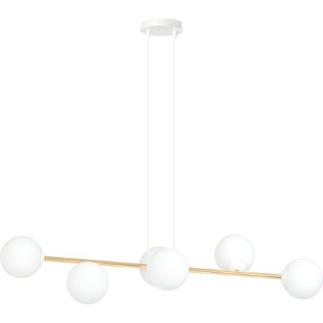Lampadario Emibig Gravity 6 6xE14 bianco oro 110cm (1/5)