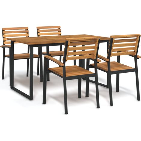 Cobertizo triple para cubo de basura madera acacia 210x89x117cm vidaXL