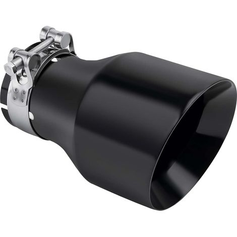Embouts D'Échappement, Embout D'Échappement De Voiture Universel En Acier Inoxydable Embout De Silencieux À Double Paroi Poli En Biseau Embout D'Échappement De Voiture Entrée 63mm Sortie 101mm (1/5)