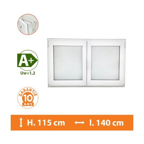 Fenêtre 2 Vantaux Blanc - H.115 x l.140 cm (1/5)