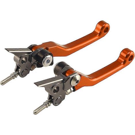 Levier de frein et d'embrayage pliable CNC Pivot pour moto tout-terrain SX XC 65 85 Freerie 250R 250 350 (2014-2018) - Orange (1/4)