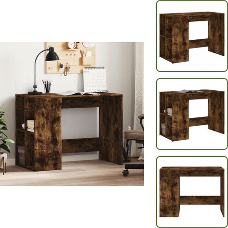 Bureau chêne fumé 102x50x75 cm bois d'ingénierie - Bureau Chêne - Bureau Design - Meuble De Bureau - Bureau Informatique - Bureau Moderne