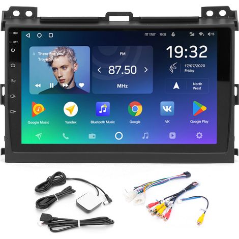 Lecteur vidéo multimédia de voiture 1 Go + 16 Go 1024 x 600 pour Android 10.1 Remplacement Land Cruiser Prado 120 2004-2009 (1/5)