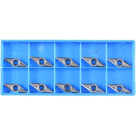 Per aumentare l'efficienza, utilizza questi inserti da taglio in metallo duro VCGT160408 AK H01 VCGT332 AK per il tuo tornio CNC. (1/5)