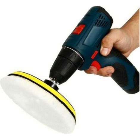 Kit Polissage - Tampon Laine 150 mm - Adaptateur M14 - Compatible Polisseuse - 5 Pièces (1/4)